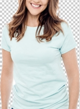 Middle aged woman in trendy outfit